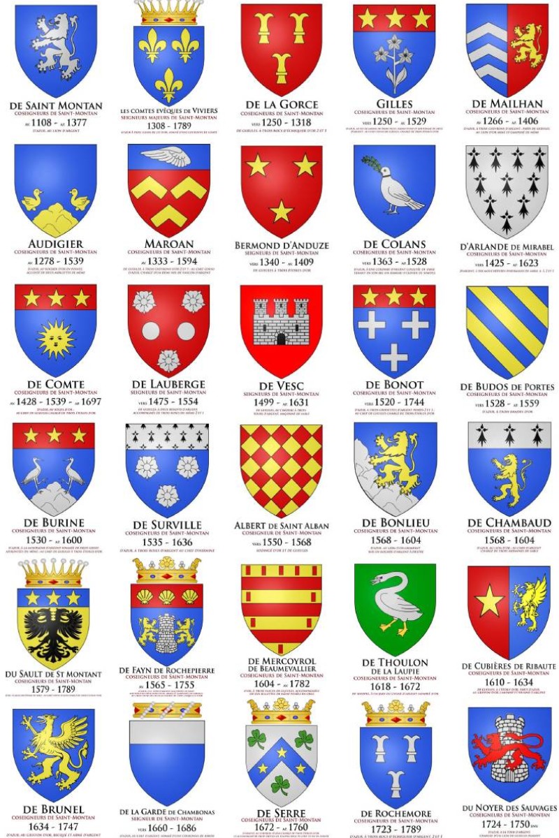 les blasons de St Montan